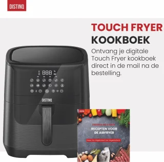 DistinQ AirFryer 6,5L 1800W Zwart met Accessoires