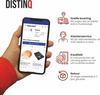 DistinQ AirFryer 6,5L 1800W Zwart met Accessoires