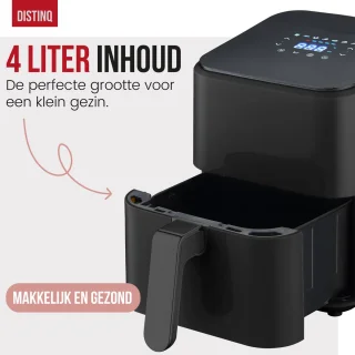 DistinQ Airfryer Compact 4L Zwart