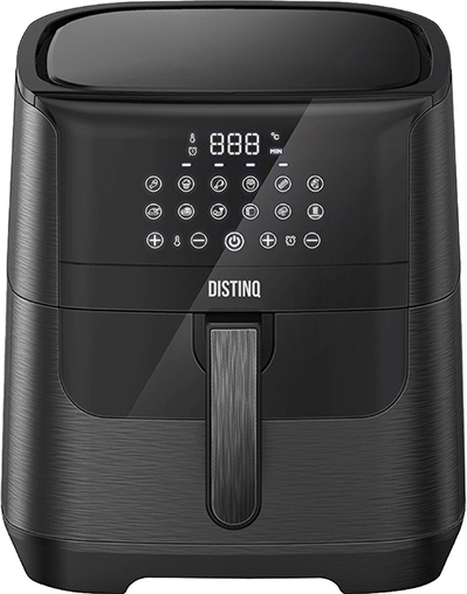 De DistinQ AirFryer XXL 6,5L 1800W Zwart in één oogopslag