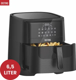 DistinQ AirFryer XXL 6,5L 1800W Zwart
