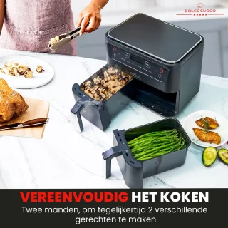 Dolce Cuoco Dubbele Airfryer XXL