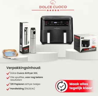 Dolce Cuoco Dubbele Airfryer XXL