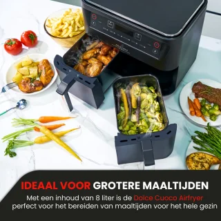 Dolce Cuoco Dubbele Airfryer XXL