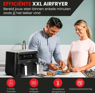 Dolce Cuoco Dubbele Airfryer XXL