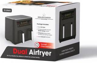 Dolce Cuoco Dubbele Airfryer XXL