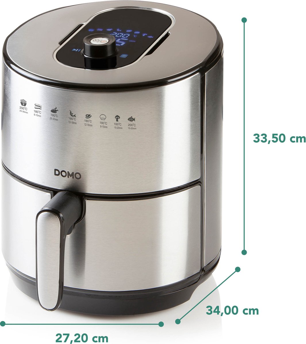 DOMO DO530FR Airfryer XL RVS