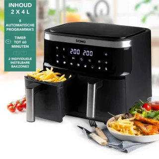 DOMO DO537FR Airfryer XXL 2x4L 2850W
