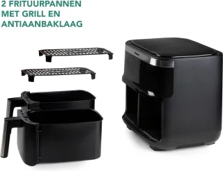 DOMO DO537FR Airfryer XXL 2x4L 2850W