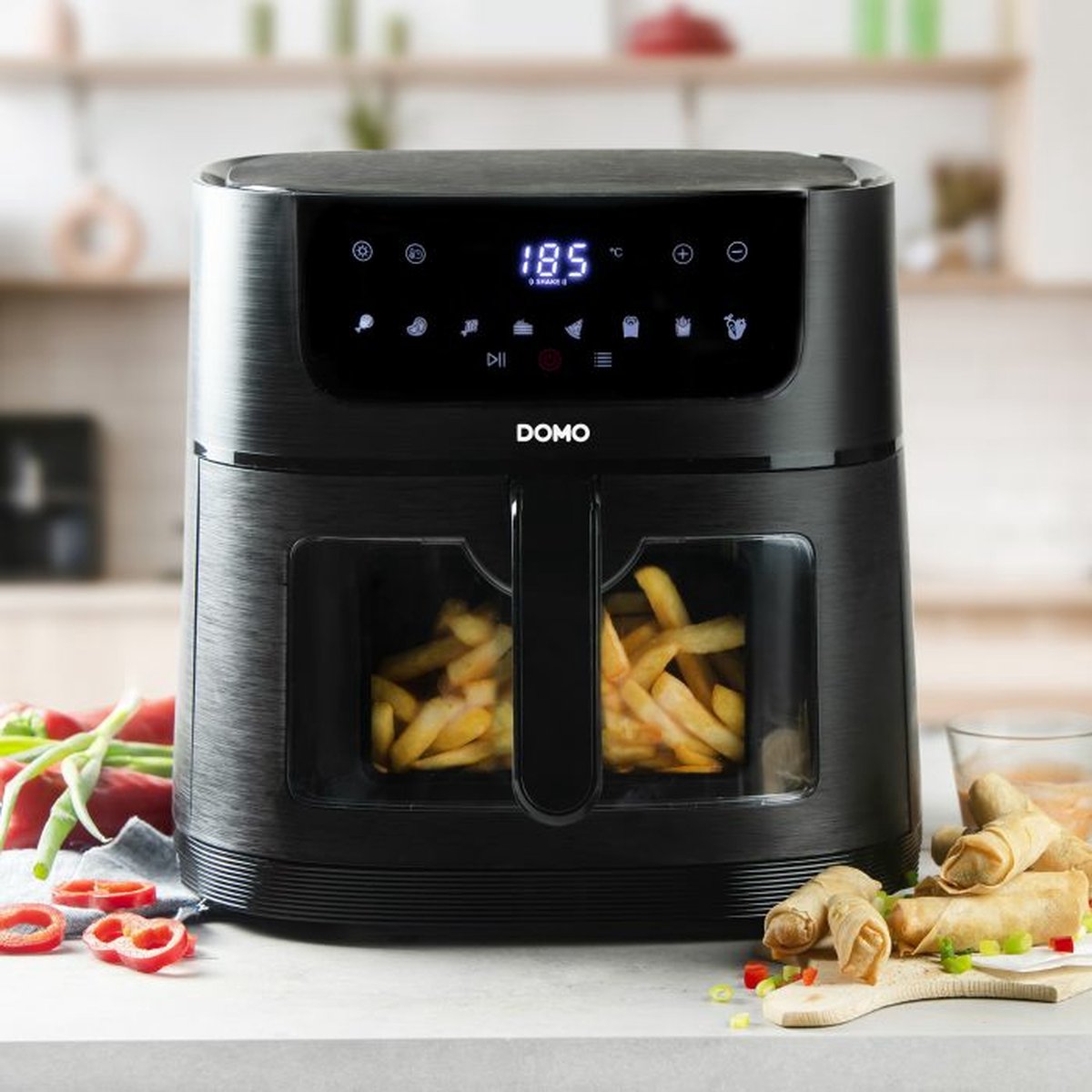 DOMO DO543FR Airfryer XXL 8L Zwart