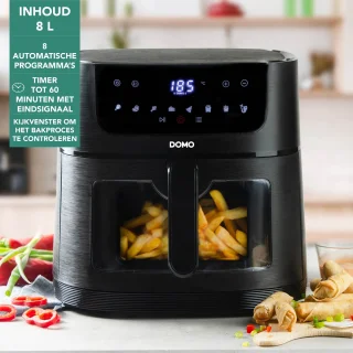 DOMO DO543FR Airfryer XXL 8L Zwart