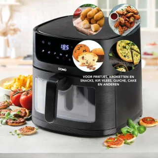 DOMO DO543FR Airfryer XXL 8L Zwart