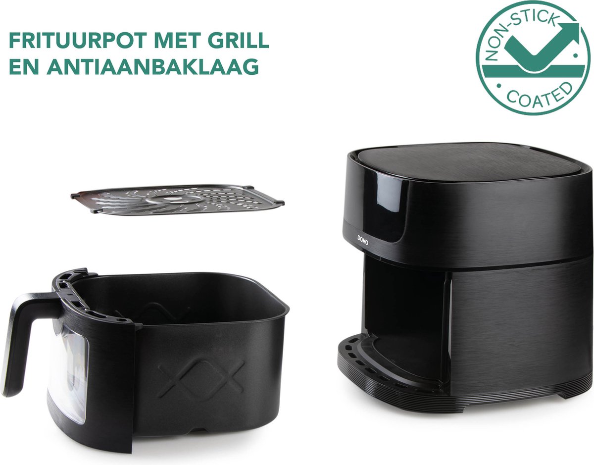 DOMO DO543FR Airfryer XXL 8L Zwart