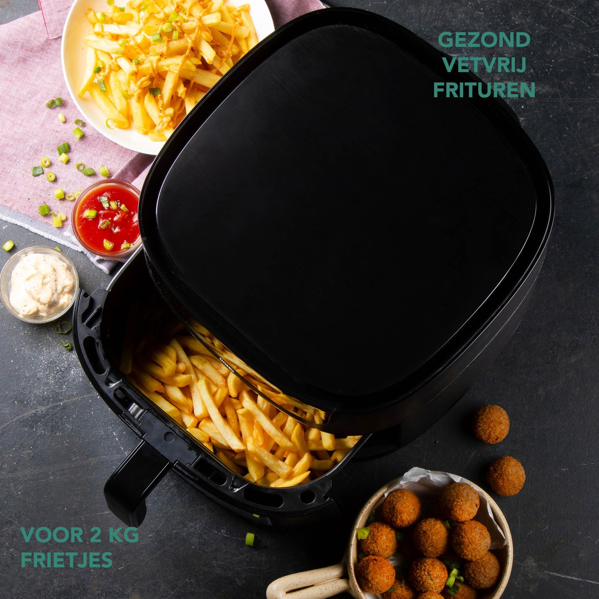 DOMO DO543FR Airfryer XXL 8L Zwart