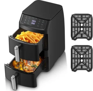 Double Stack Air Fryer, 11 l, verticale friteuse zonder olie met 2 laden