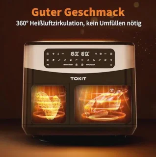 Dual Zone Heteluchtfriteuse 2800W