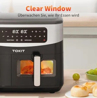 Dual Zone Heteluchtfriteuse 2800W