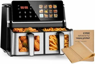 Dubbele airfryer 10 liter zwart