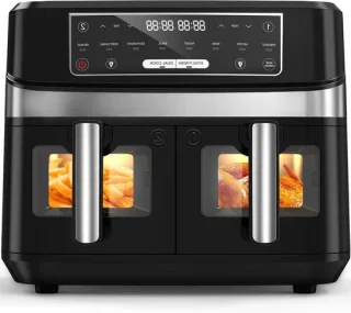 Dubbele airfryer 10 liter zwart