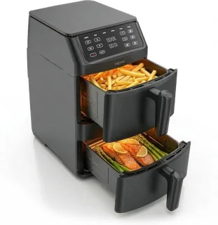 Dubbele Airfryer 11 liter zwart