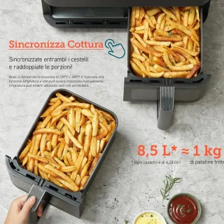 Dubbele Airfryer Dual Cook Heteluchtfriteuse