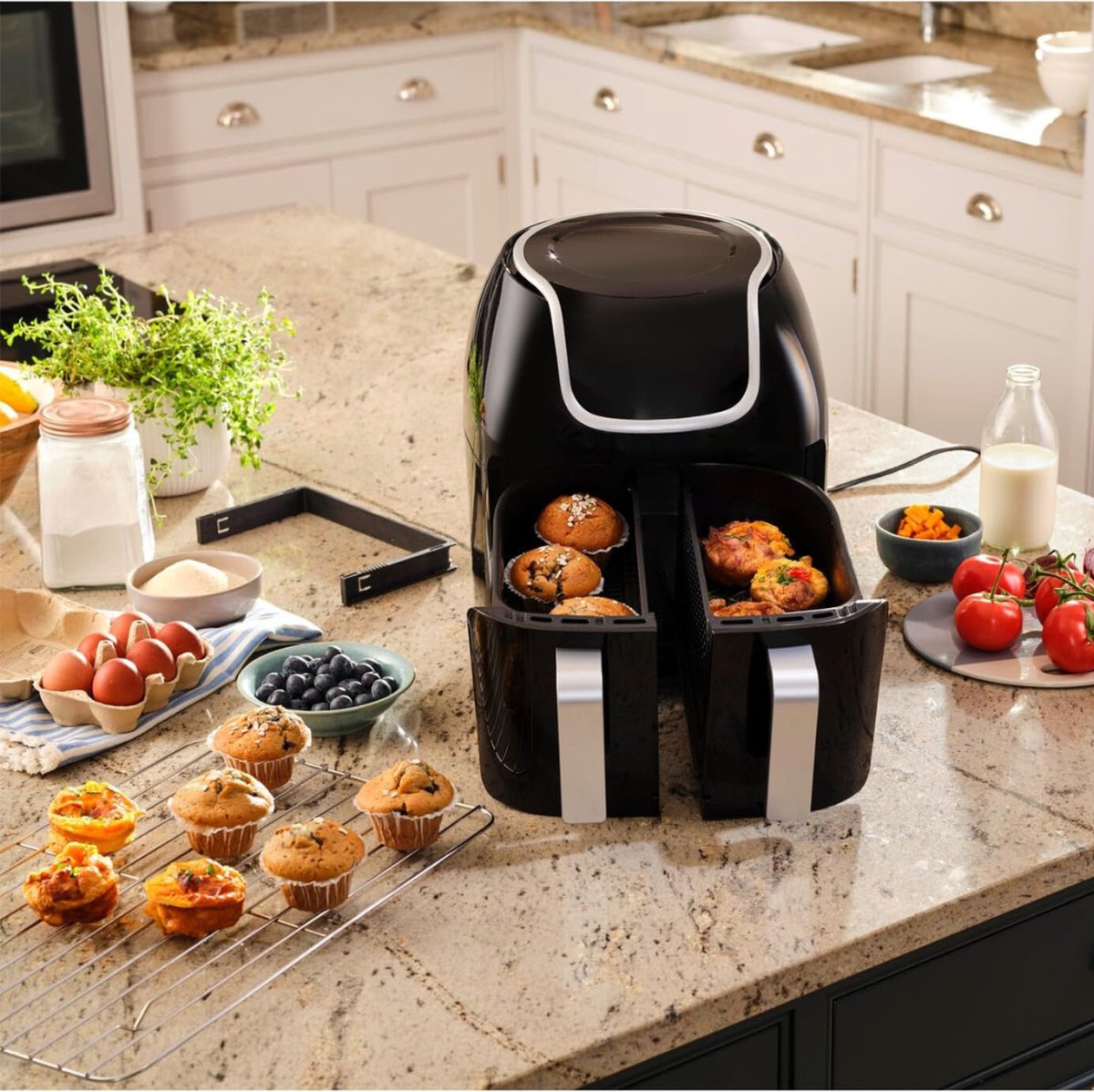 Dubbele Airfryer Dual Cook Heteluchtfriteuse