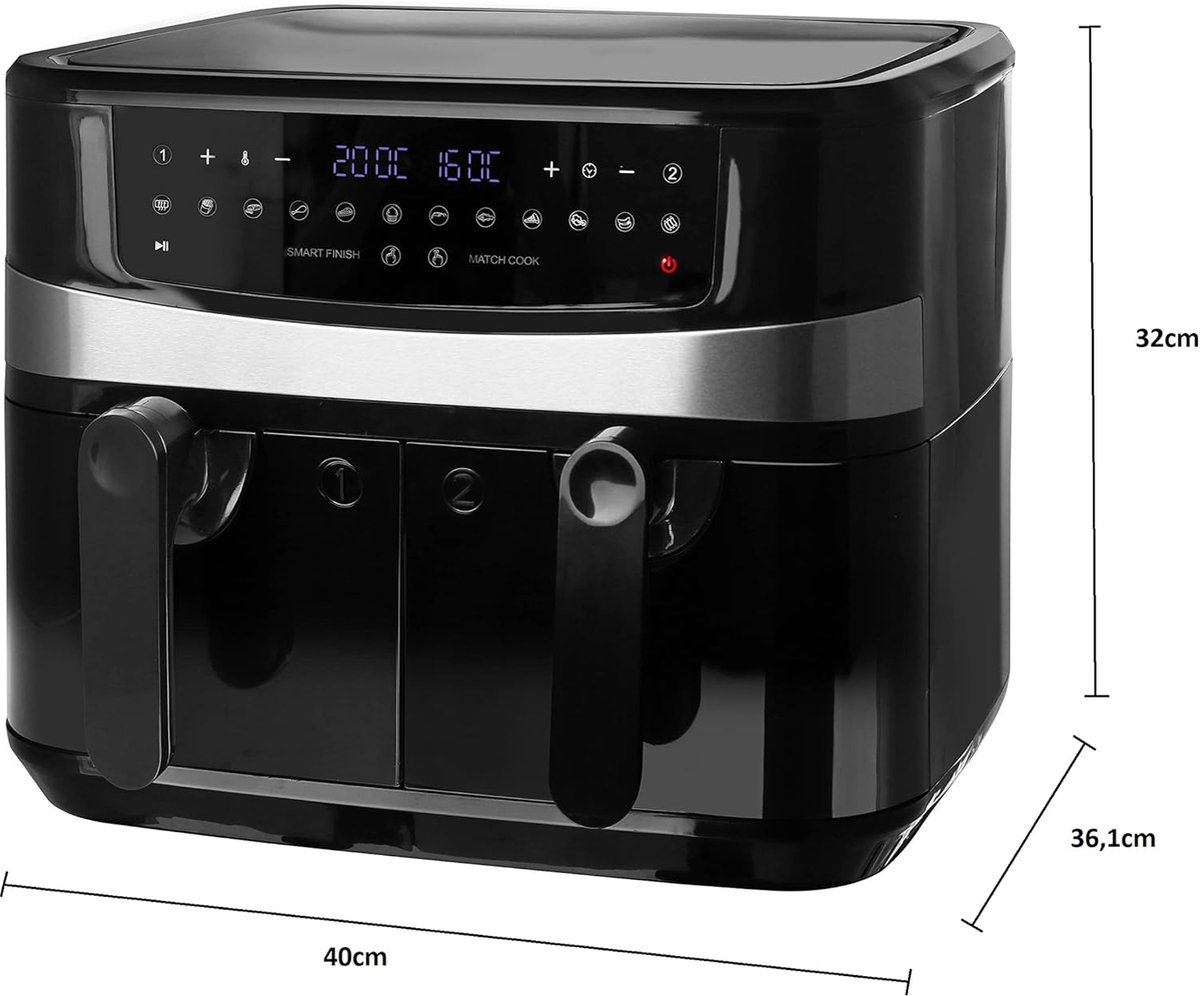 Dubbele Airfryer Dual Cook Heteluchtfriteuse