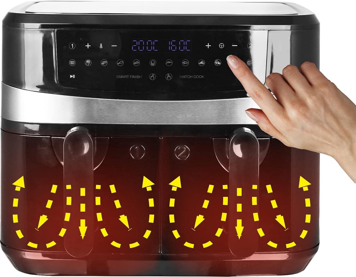 Dubbele Airfryer Dual Cook Heteluchtfriteuse