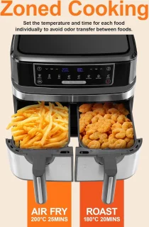 Dubbele Airfryer Dual Cook Heteluchtfriteuse