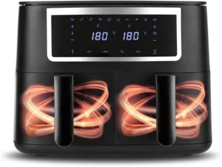 Dubbele Airfryer Heteluchtfriteuse 2x4L