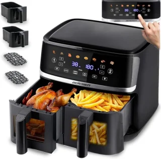 Dubbele Airfryer XXL 102 L - Zwart