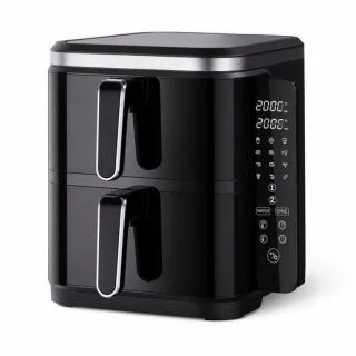 Dubbele airfryer XXL 11 liter zwart