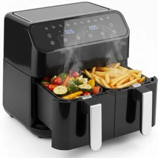 De Dubbele Airfryer XXL 11L (2×5,5L) in één oogopslag