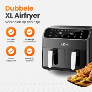 Wat vinden we goed aan de Dubbele Airfryer XXL 11L (2×5,5L)