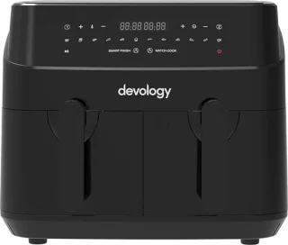 Dubbele Airfryer XXL met Onafhankelijke Kookzones en LED-Display