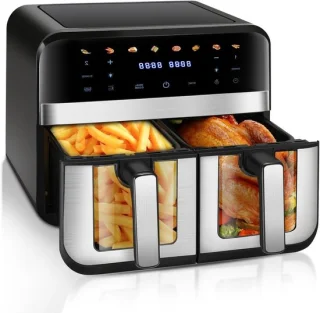 Dubbele airfryer XXL wit