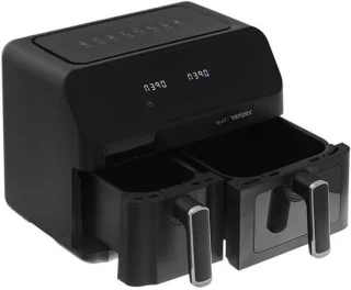 Dubbele airfryer zwart