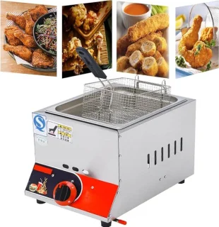 Dubbele gasfriteuse 22 L RVS