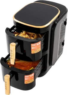Dubbele heteluchtfriteuse 12 liter