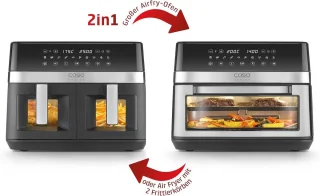 Dubbele Heteluchtfriteuse 2-kamer 11 L