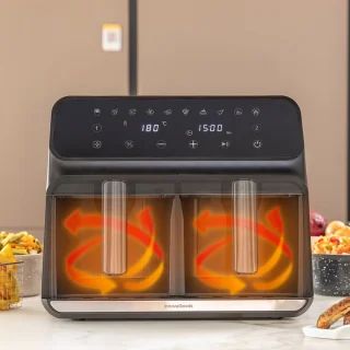 Dubbele heteluchtfriteuse 8L