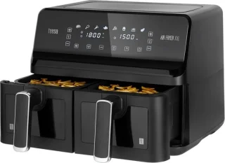 Dubbele heteluchtfriteuse Airfryer XXL zwart
