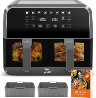 Dubbele heteluchtfriteuse XL 8L