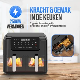 Dubbele Heteluchtfriteuse XXL 10L