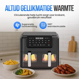 Dubbele Heteluchtfriteuse XXL 10L