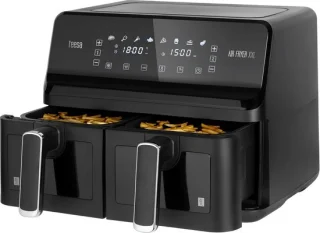 Dubbele heteluchtfriteuse XXL 2x4L