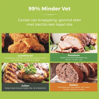 Dubbele-mand Airfryer 9L