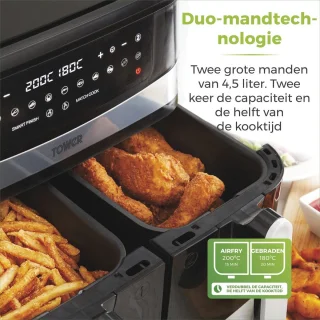 Dubbele-mand Airfryer 9L