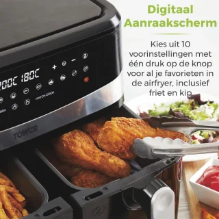 Dubbele-mand Airfryer 9L