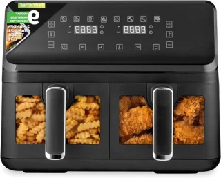 Dubbele mand airfryer zwart